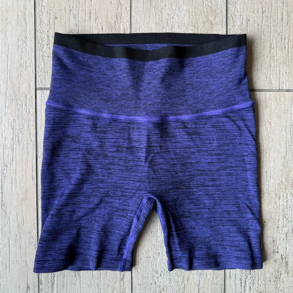 Peloton Purple Heathered Bike Shorts
